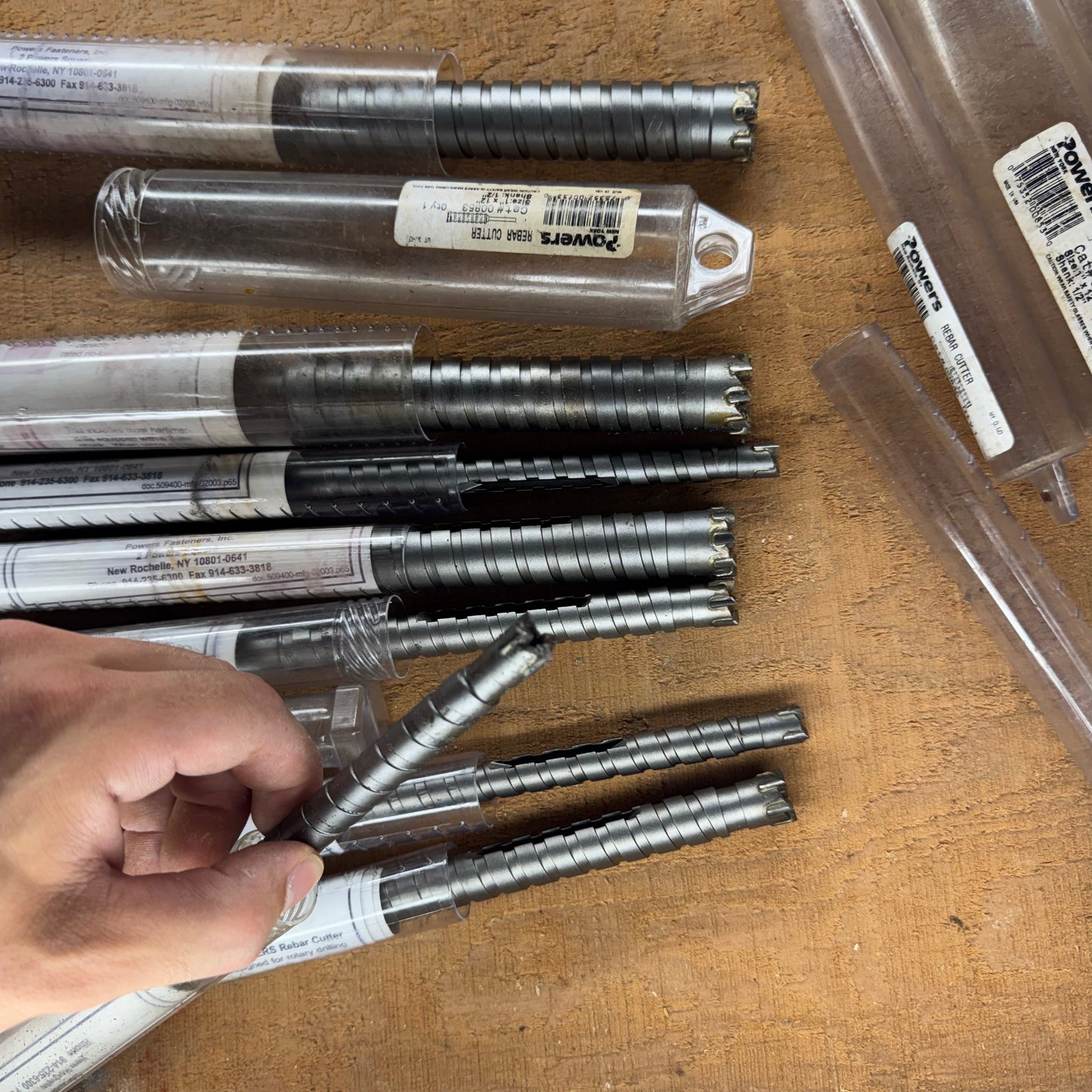 Powers Rebar Cutter Bits Set of 8 (7 new)