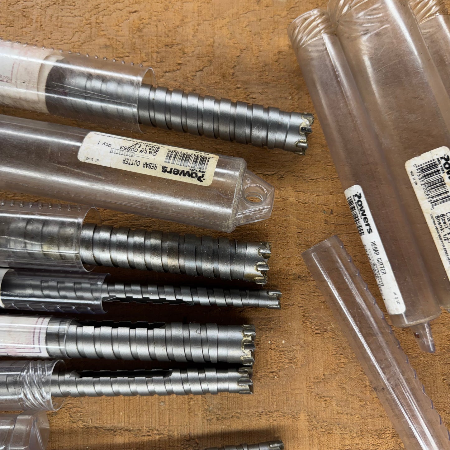 Powers Rebar Cutter Bits Set of 8 (7 new)