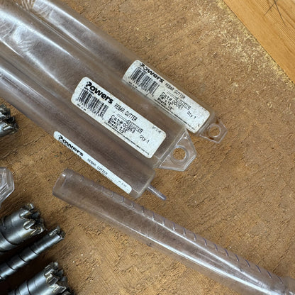 Powers Rebar Cutter Bits Set of 8 (7 new)